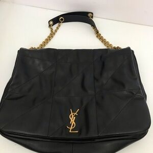 Yves Saint Laurent Black Leather Chain Bag